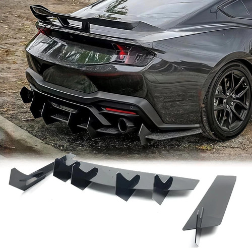 Rear bumper diffuser - rear, for