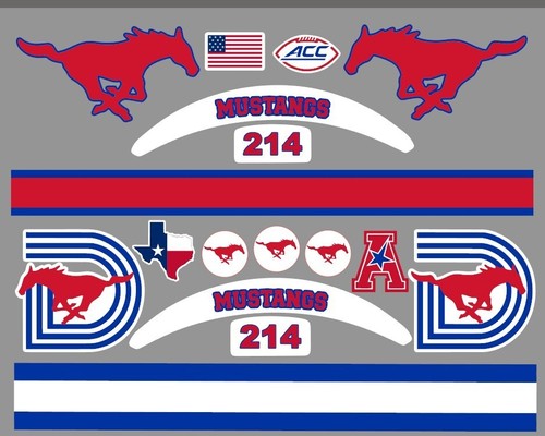 Full size smu mustangs helmet - full,
